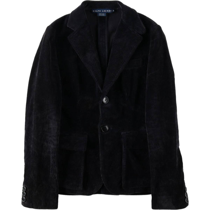 Ralph Lauren corduroy tailored jacket, women's size M (approx.) cotton navy blue type Vintage Second Hand