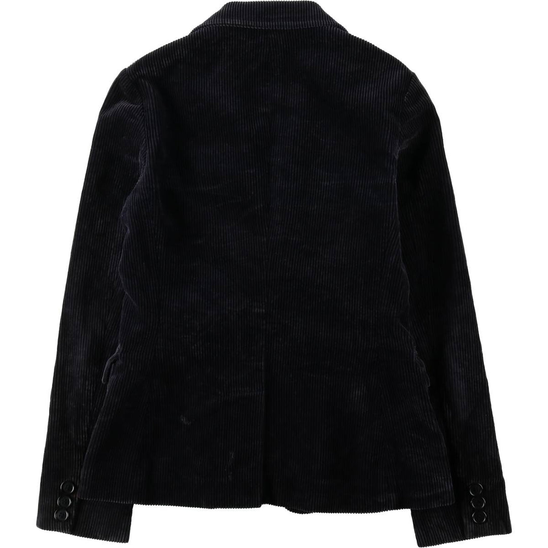 Ralph Lauren corduroy tailored jacket, women's size M (approx.) cotton navy blue type Vintage Second Hand