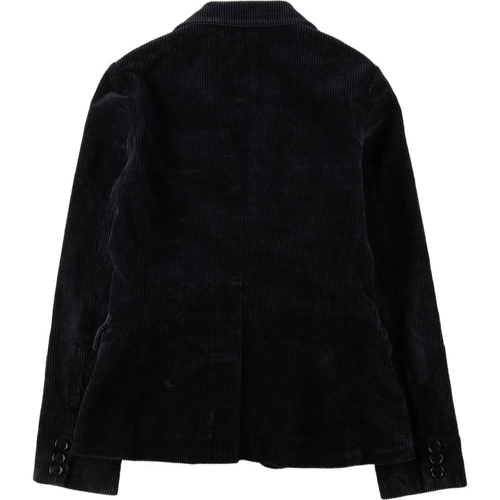 Ralph Lauren corduroy tailored jacket, women's size M (approx.) cotton navy blue type Vintage Second Hand