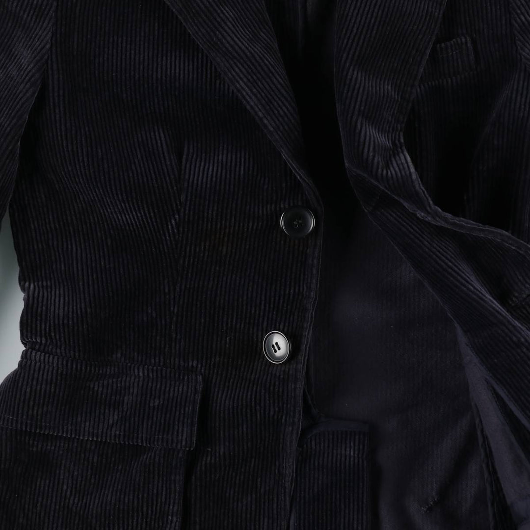 Ralph Lauren corduroy tailored jacket, women's size M (approx.) cotton navy blue type Vintage Second Hand