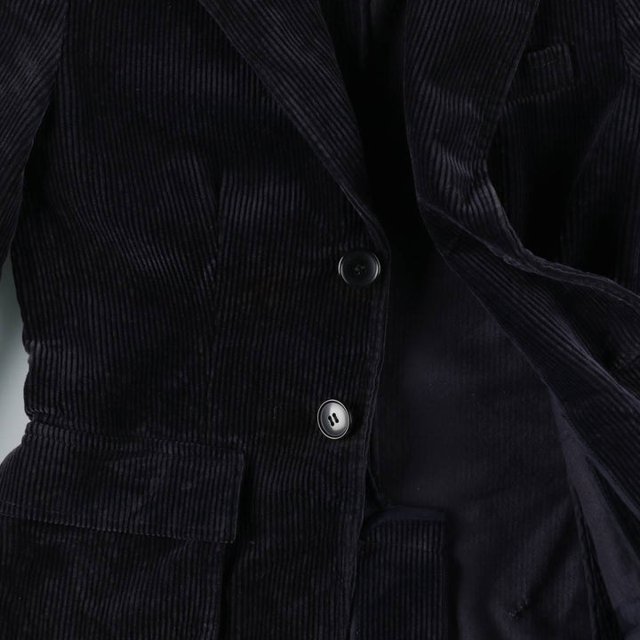 Ralph Lauren corduroy tailored jacket, women's size M (approx.) cotton navy blue type Vintage Second Hand