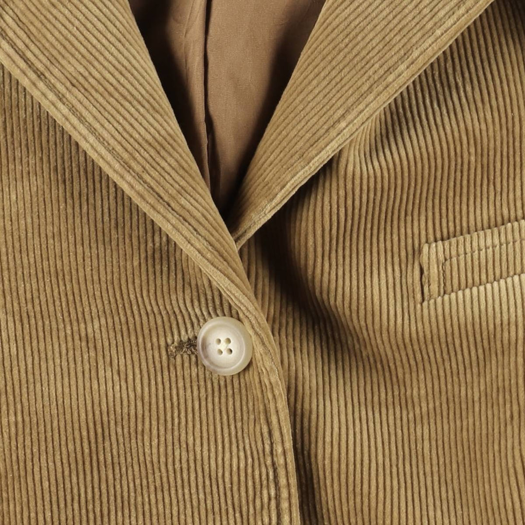 Ralph Lauren corduroy tailored jacket, women's size L (approx.) cotton beige type brown Vintage Second Hand
