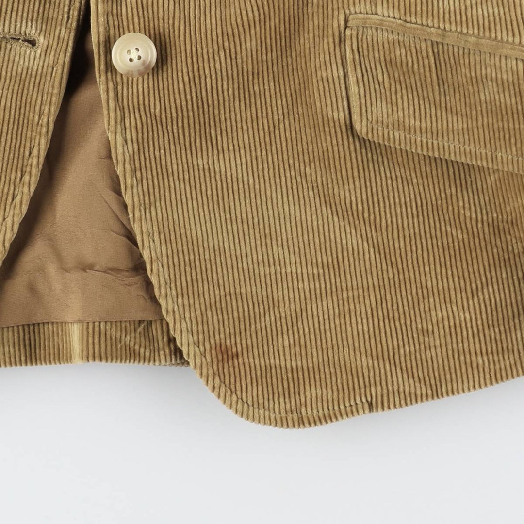 Ralph Lauren corduroy tailored jacket, women's size L (approx.) cotton beige type brown Vintage Second Hand