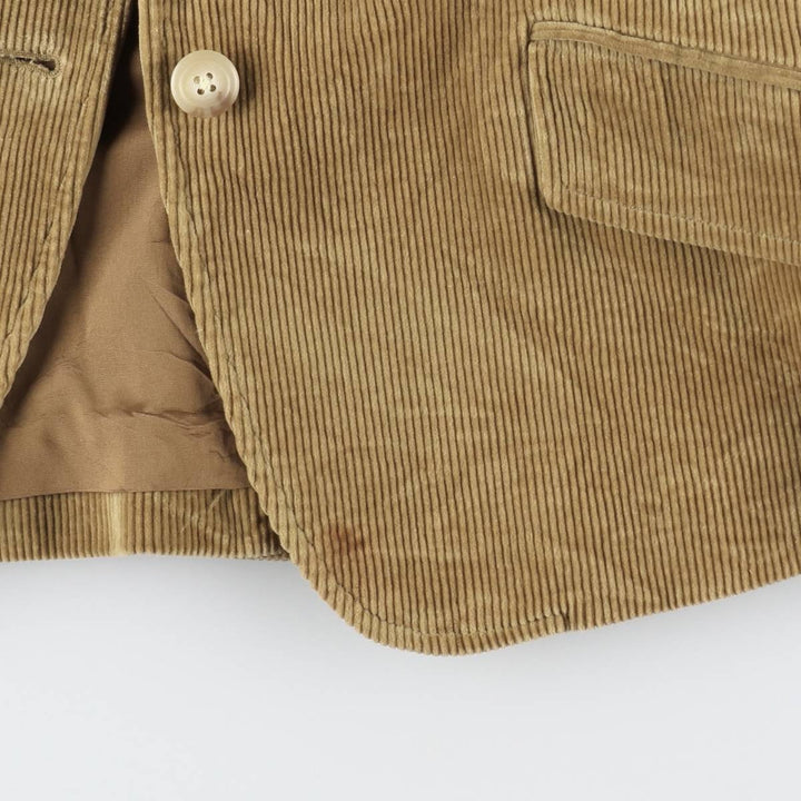 Ralph Lauren corduroy tailored jacket, women's size L (approx.) cotton beige type brown Vintage Second Hand