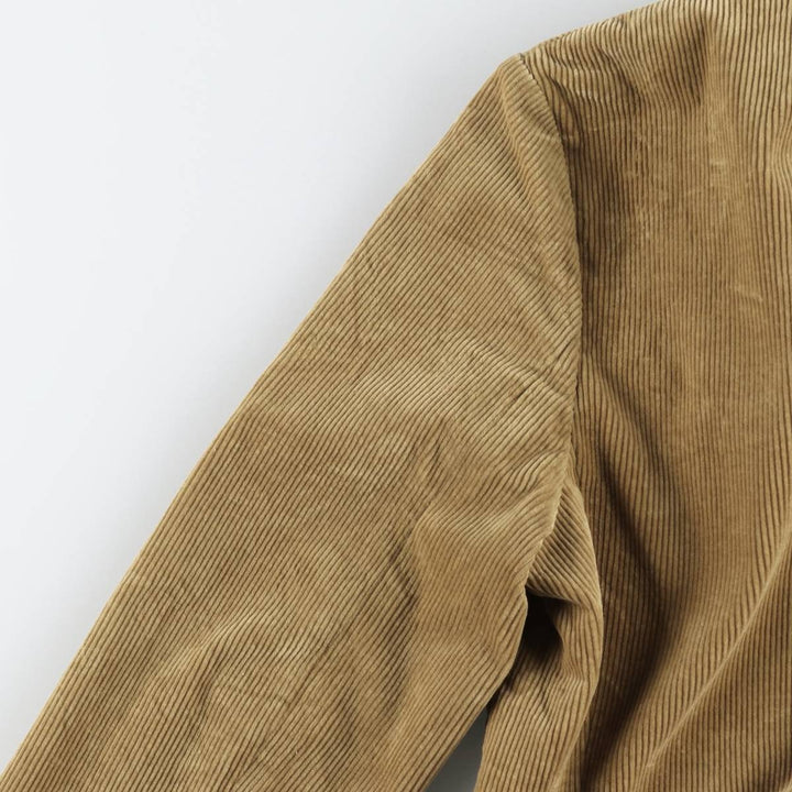 Ralph Lauren corduroy tailored jacket, women's size L (approx.) cotton beige type brown Vintage Second Hand