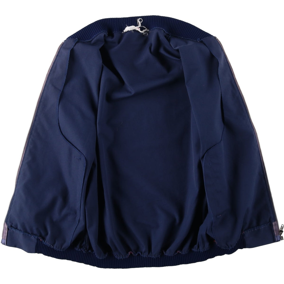 Women's size L equivalent, vintage blouson jacket. polyester navy blue type Vintage Second Hand