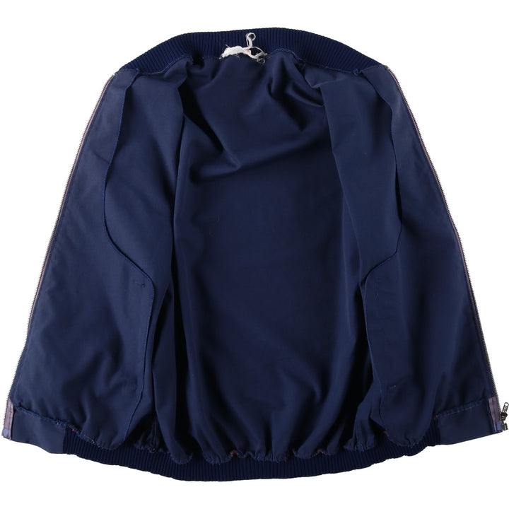 Women's size L equivalent, vintage blouson jacket. polyester navy blue type Vintage Second Hand
