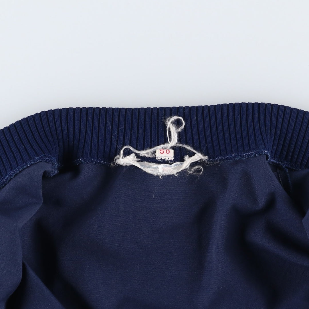 Women's size L equivalent, vintage blouson jacket. polyester navy blue type Vintage Second Hand