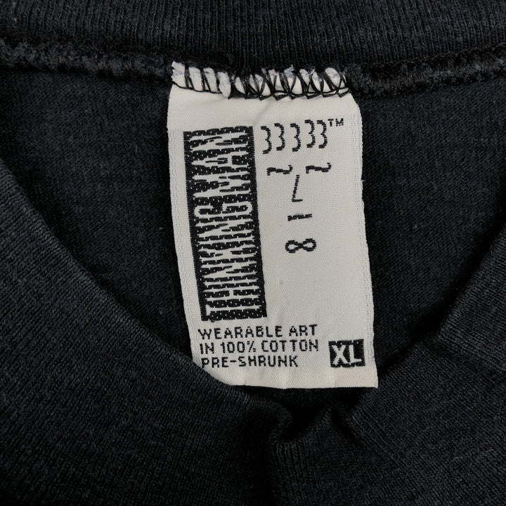 THINKINGMAN Long-Sleeve T-Shirt, Made in USA, Men's XL Equivalent cotton black type Vintage Second Hand