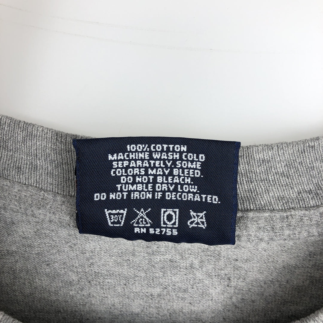 Jansport College Long-Sleeve T-Shirt, Made in USA, Men's Size XL (approx.) cotton gray type Vintage Second Hand