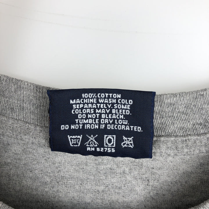 Jansport College Long-Sleeve T-Shirt, Made in USA, Men's Size XL (approx.) cotton gray type Vintage Second Hand