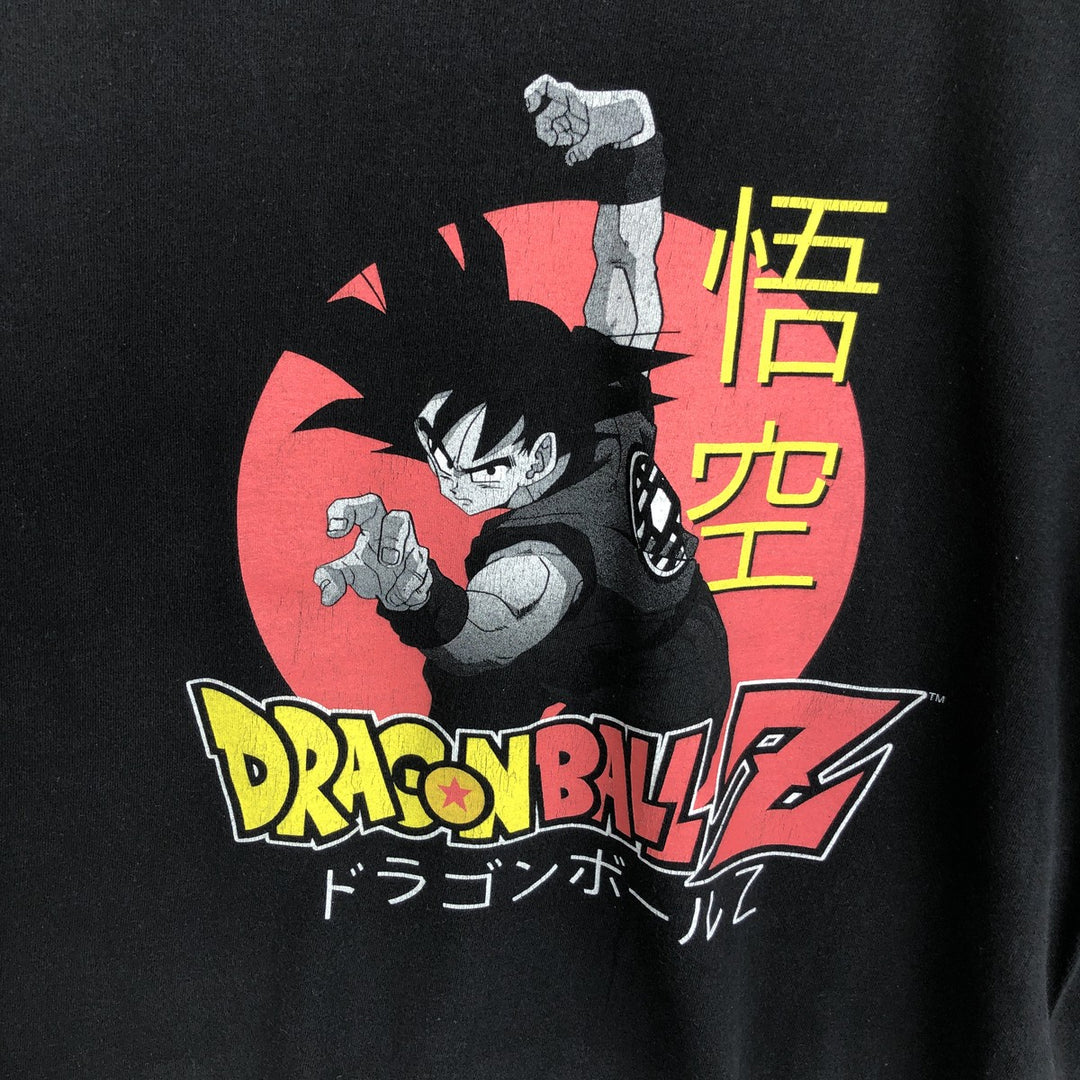 DRAGONBALL Z Dragon Ball Z Anime Character Print Long Sleeve T-Shirt, Men's Size Medium unclear black type Vintage Second Hand