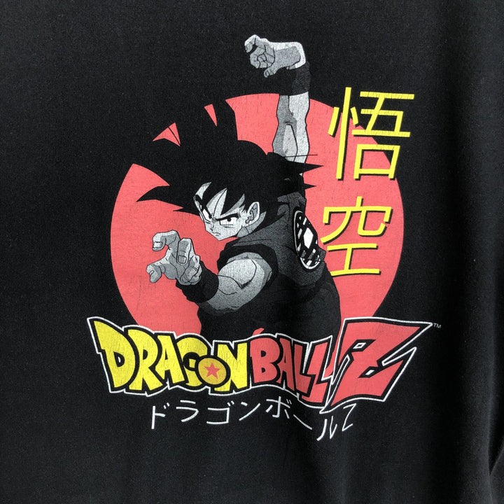 DRAGONBALL Z Dragon Ball Z Anime Character Print Long Sleeve T-Shirt, Men's Size Medium unclear black type Vintage Second Hand