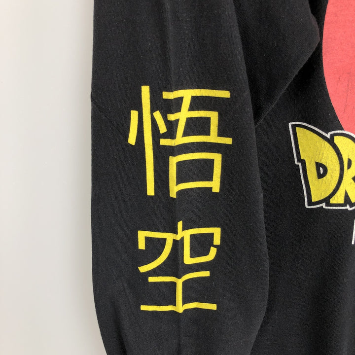 DRAGONBALL Z Dragon Ball Z Anime Character Print Long Sleeve T-Shirt, Men's Size Medium unclear black type Vintage Second Hand