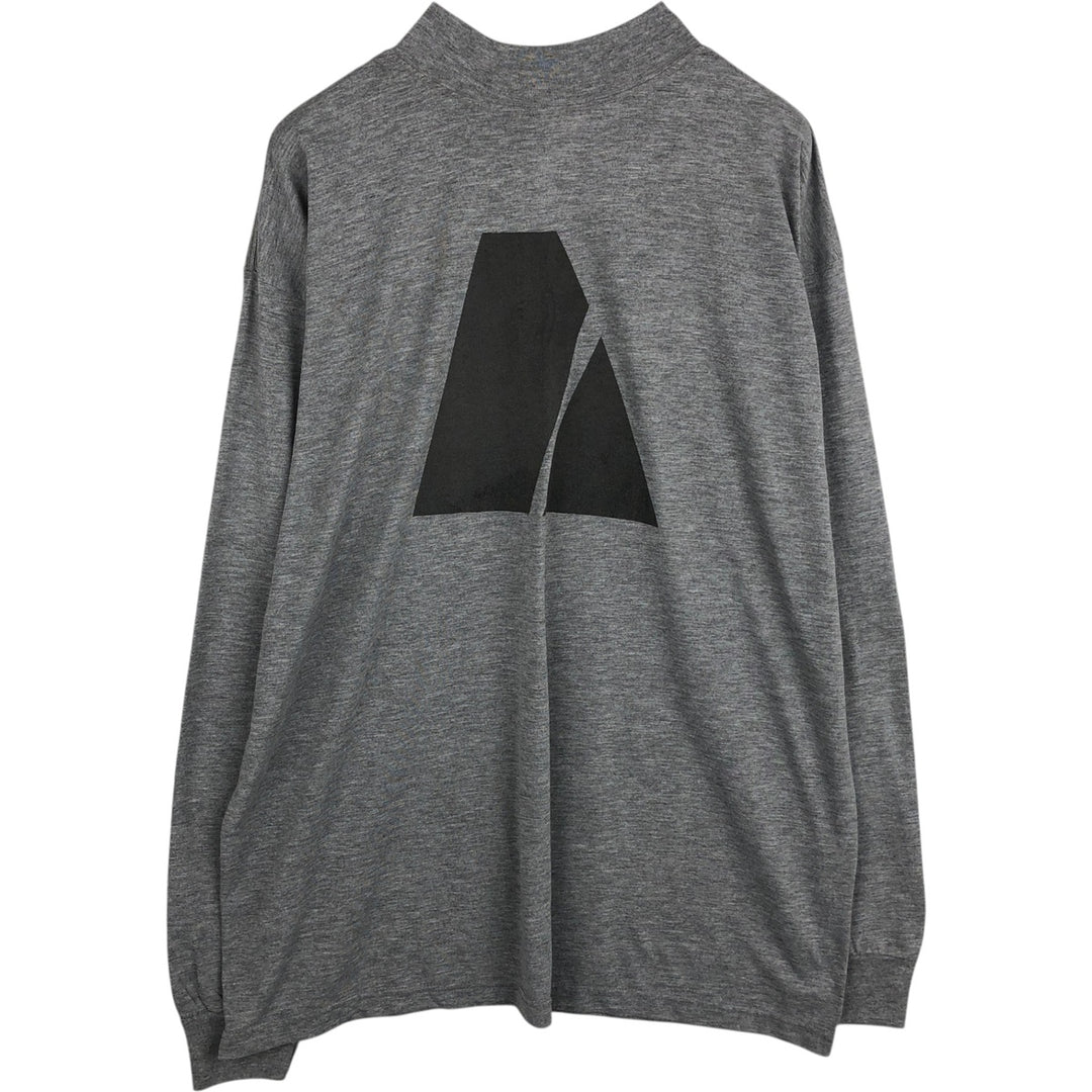 US ARMY Mock Neck Long-Sleeve T-Shirt, Made in USA, Men's Size XL (approx.) polyester gray type Vintage Second Hand