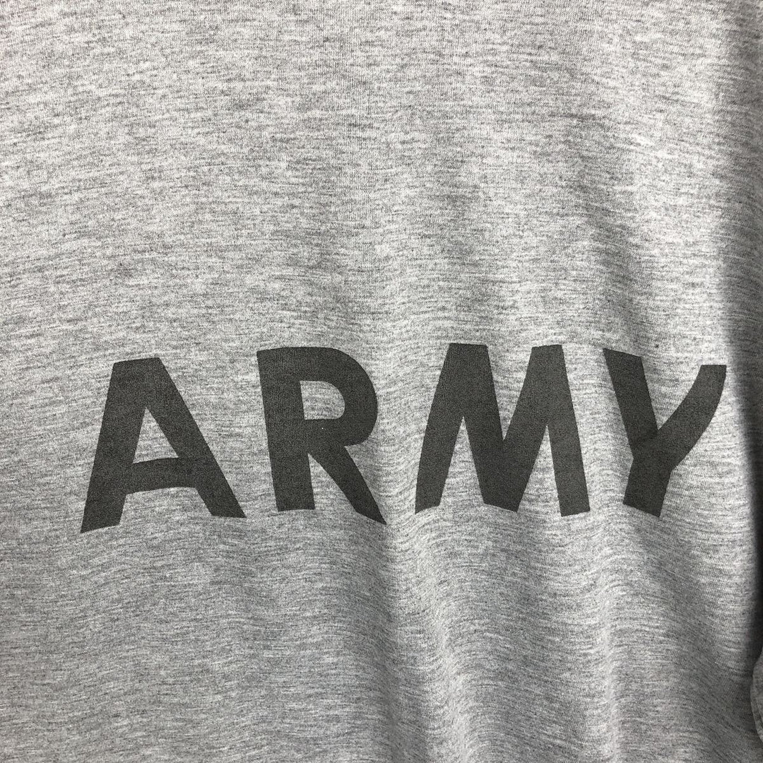 US ARMY Mock Neck Long-Sleeve T-Shirt, Made in USA, Men's Size XL (approx.) polyester gray type Vintage Second Hand