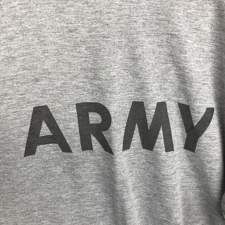 US ARMY Mock Neck Long-Sleeve T-Shirt, Made in USA, Men's Size XL (approx.) polyester gray type Vintage Second Hand