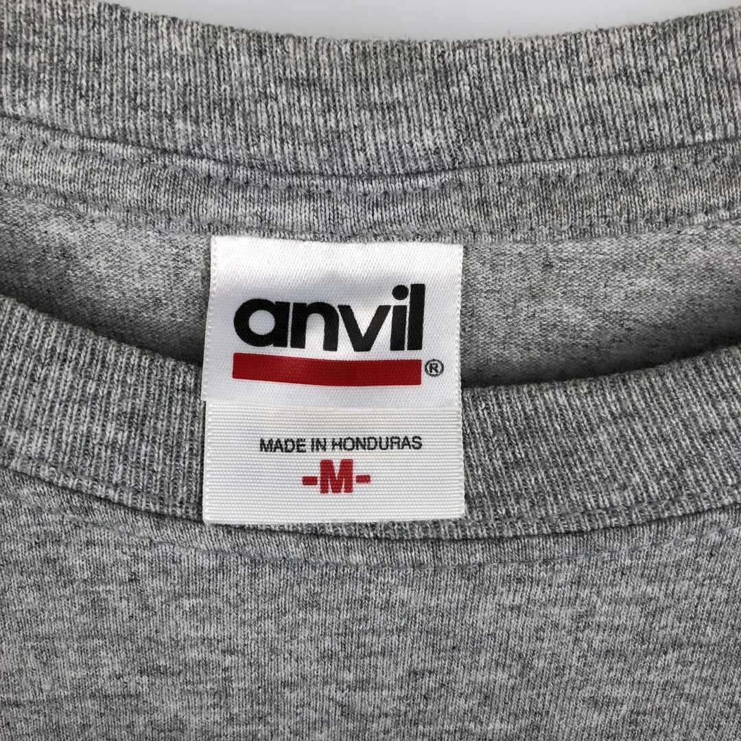 Anvil Brew Thru Long-Sleeve T-Shirt Advertising Long-Sleeve T-Shirt Men's Size M (equivalent to Men's M) cotton gray type Vintage Second Hand
