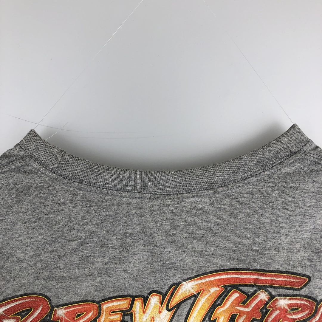 Anvil Brew Thru Long-Sleeve T-Shirt Advertising Long-Sleeve T-Shirt Men's Size M (equivalent to Men's M) cotton gray type Vintage Second Hand