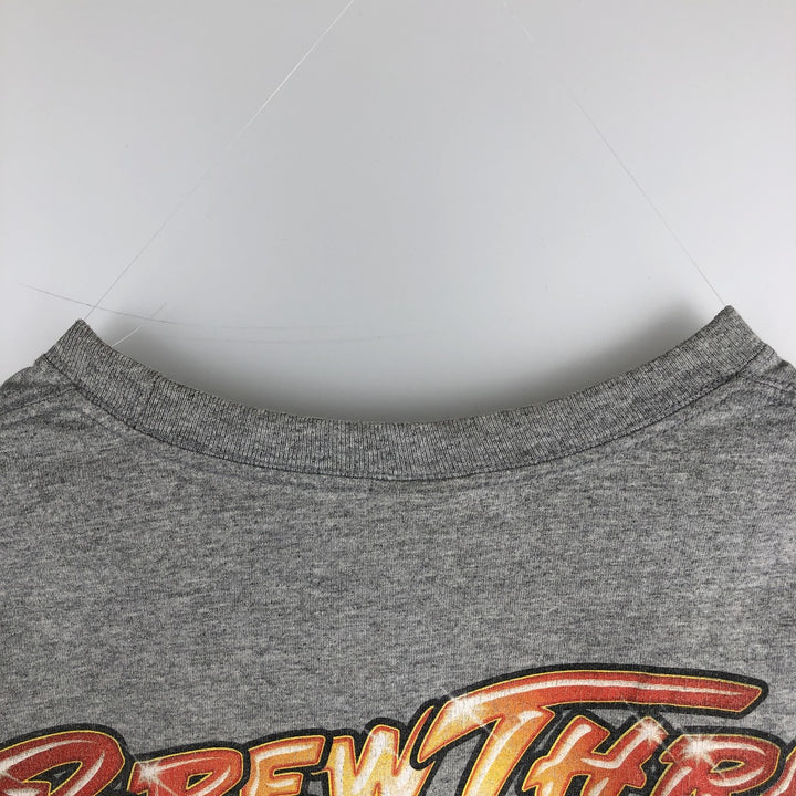 Anvil Brew Thru Long-Sleeve T-Shirt Advertising Long-Sleeve T-Shirt Men's Size M (equivalent to Men's M) cotton gray type Vintage Second Hand