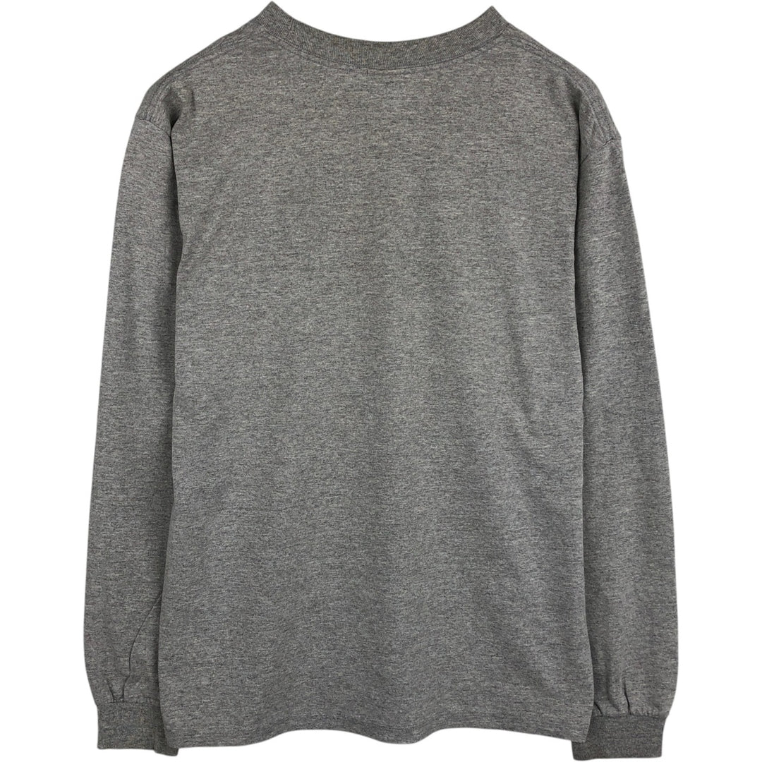 Anvil Long-Sleeve T-Shirt (Men's Size M) cotton gray type Vintage Second Hand