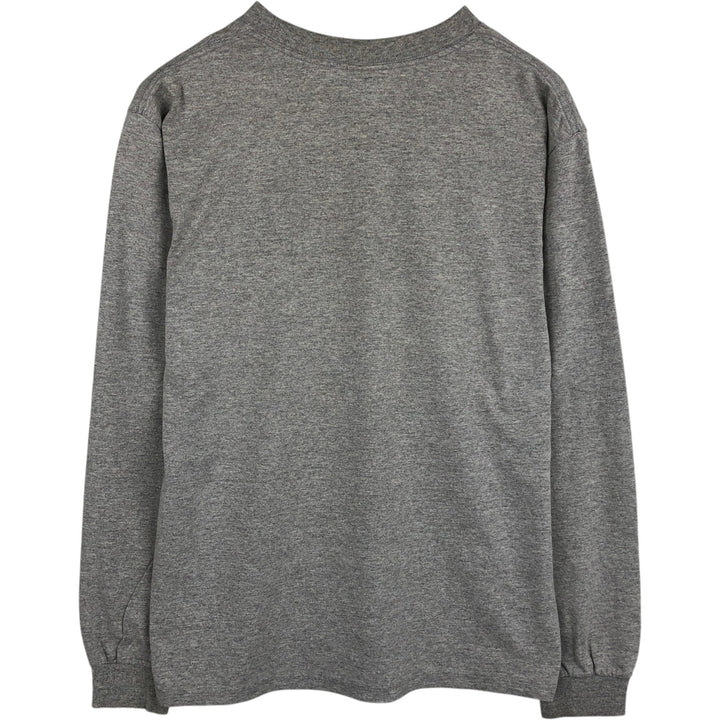 Anvil Long-Sleeve T-Shirt (Men's Size M) cotton gray type Vintage Second Hand