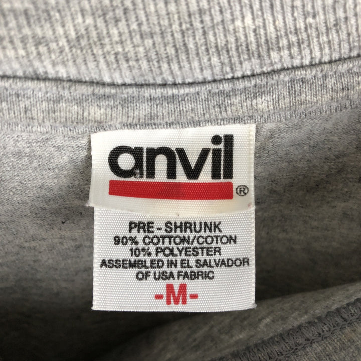 Anvil Long-Sleeve T-Shirt (Men's Size M) cotton gray type Vintage Second Hand
