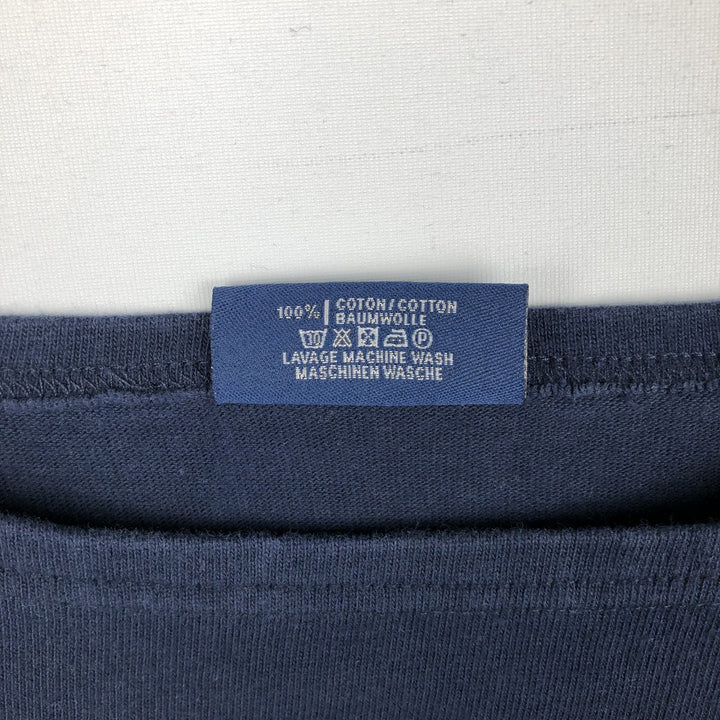 Saint James L'ATELIER boat neck long-sleeved T-shirt, made in France, men's size S equivalent. cotton navy blue type Vintage Second Hand