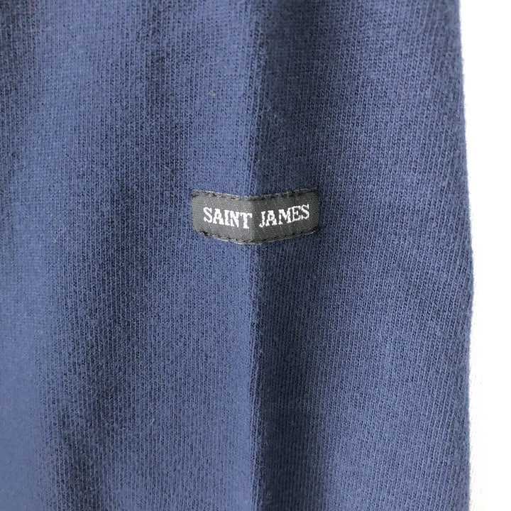 Saint James L'ATELIER boat neck long-sleeved T-shirt, made in France, men's size S equivalent. cotton navy blue type Vintage Second Hand