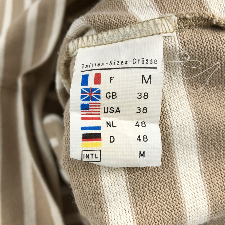 Saint James L'ATELIER striped boat neck long-sleeved T-shirt, made in France, men's size M equivalent. cotton Beige type Vintage Second Hand