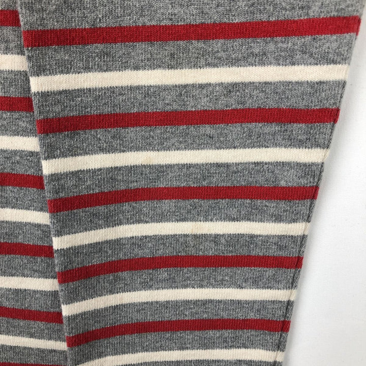 Saint James striped boat neck long-sleeved T-shirt, made in France, men's size S equivalent. cotton red type Vintage Second Hand
