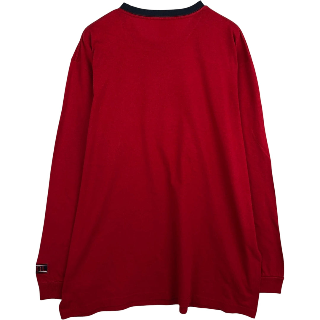 Ralph Lauren CHAPS long-sleeved T-shirt, men's size XL cotton red type Vintage Second Hand