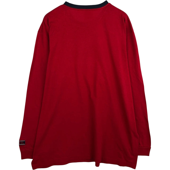 Ralph Lauren CHAPS long-sleeved T-shirt, men's size XL cotton red type Vintage Second Hand