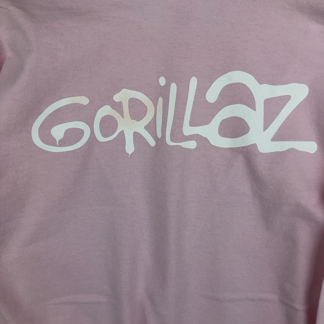 Gildan Gorillaz Long-Sleeve Band T-Shirt (Men's Size M) cotton pink type Vintage Second Hand
