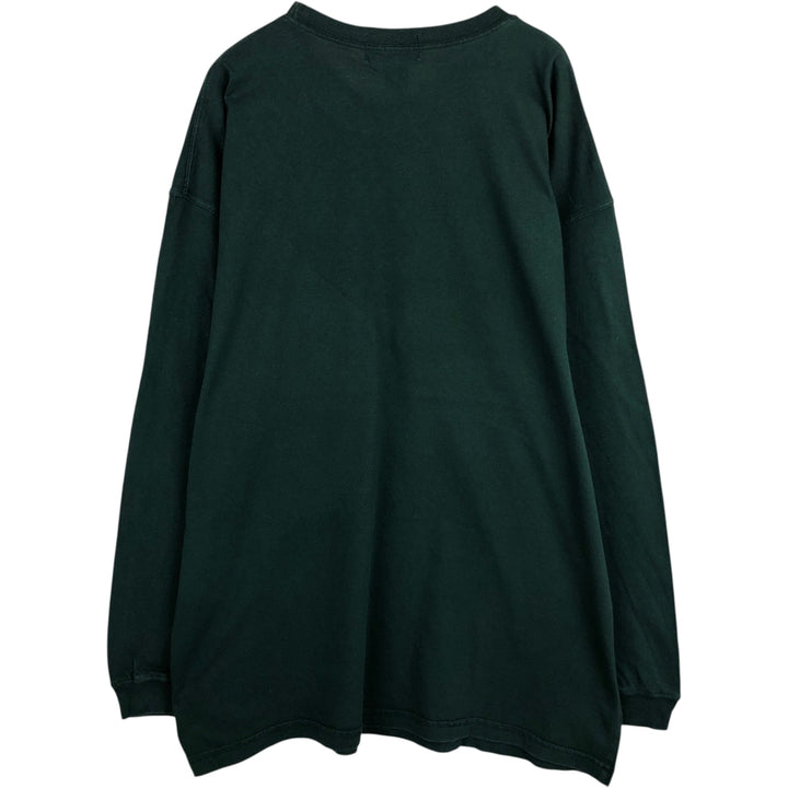 90'S Eddie Bauer Long-Sleeve T-Shirt, Made in USA, Men's XL (approx.), Vintage cotton green type Vintage Second Hand