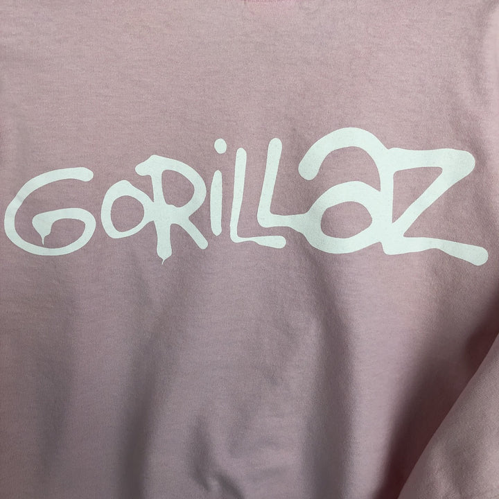 Gildan Gorillaz Long-Sleeve Band T-Shirt (Men's Size M) cotton pink type Vintage Second Hand