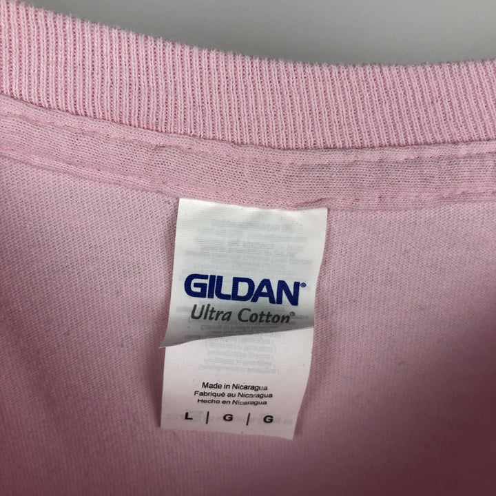 Gildan Gorillaz Long-Sleeve Band T-Shirt (Men's Size L) cotton pink type Vintage Second Hand