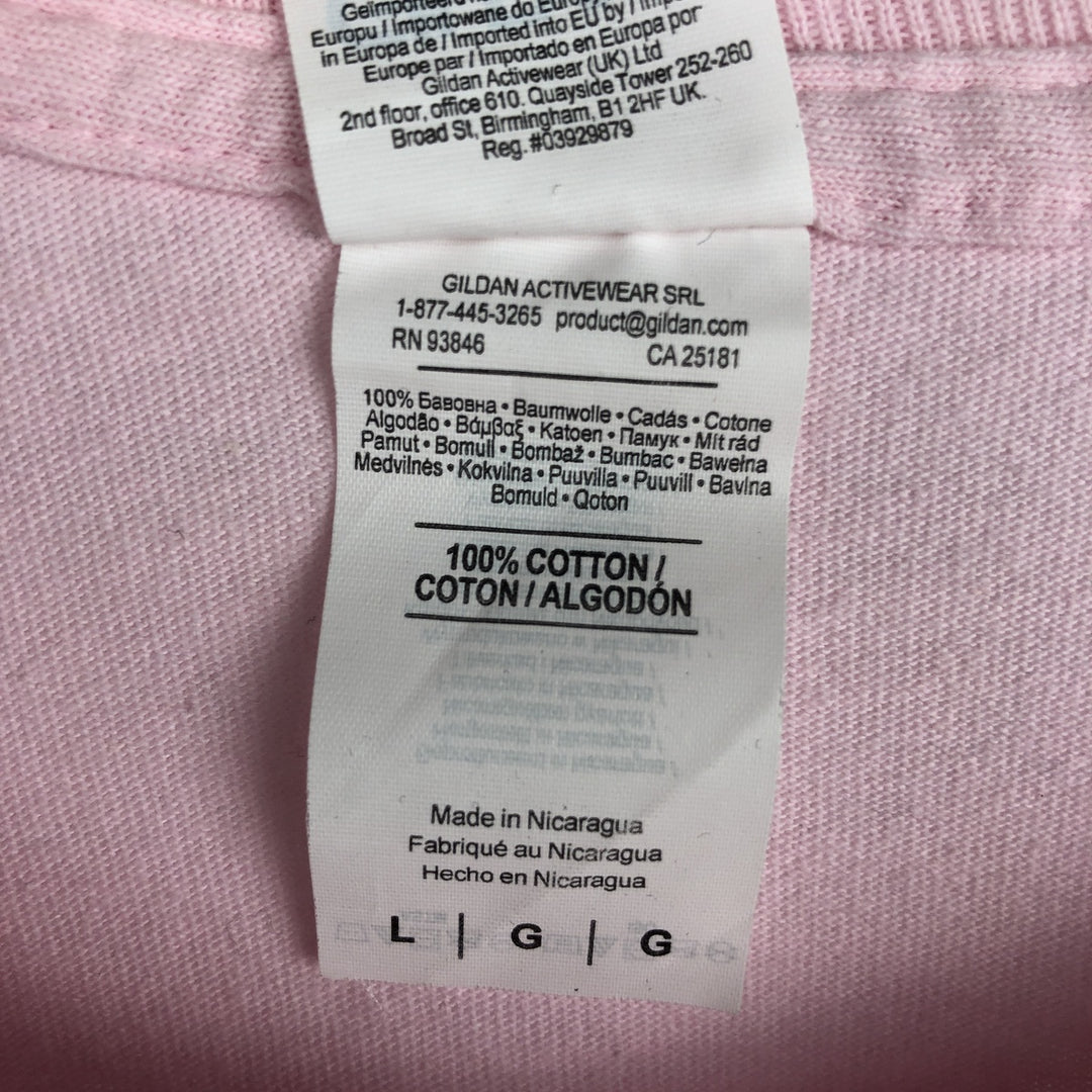 Gildan Gorillaz Long-Sleeve Band T-Shirt (Men's Size L) cotton pink type Vintage Second Hand