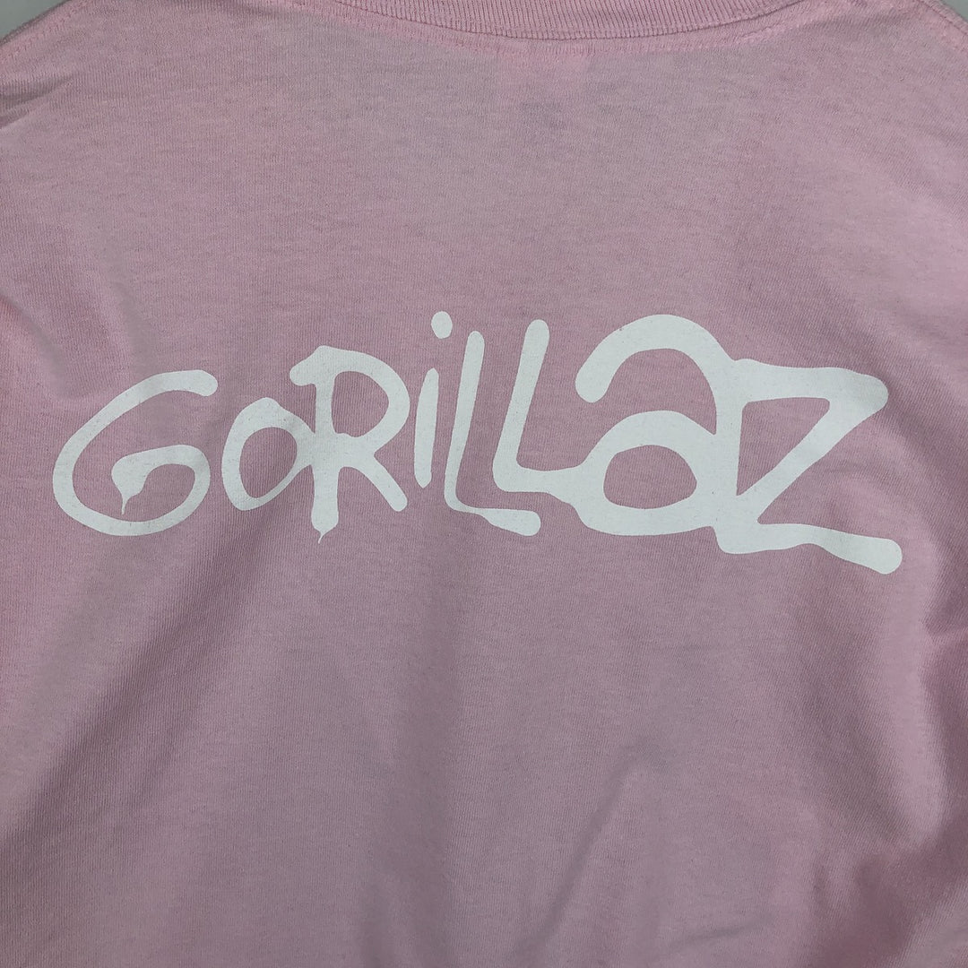 Gildan Gorillaz Long-Sleeve Band T-Shirt (Men's Size L) cotton pink type Vintage Second Hand