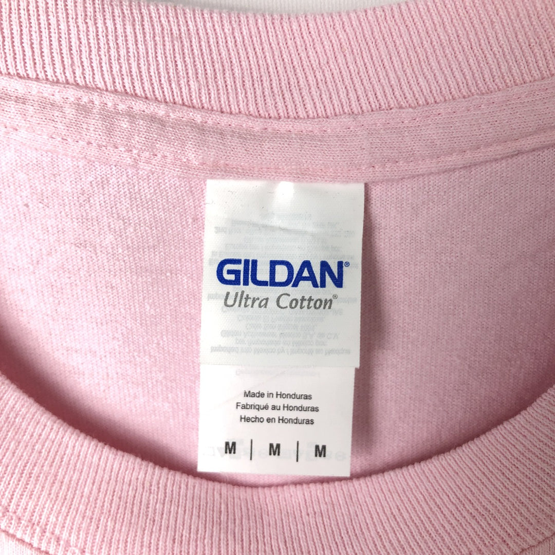 Gildan Ultra Cotton Gorillaz Long-Sleeve Band T-Shirt (Men's Size M) cotton pink type Vintage Second Hand