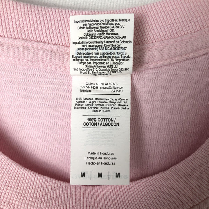 Gildan Ultra Cotton Gorillaz Long-Sleeve Band T-Shirt (Men's Size M) cotton pink type Vintage Second Hand
