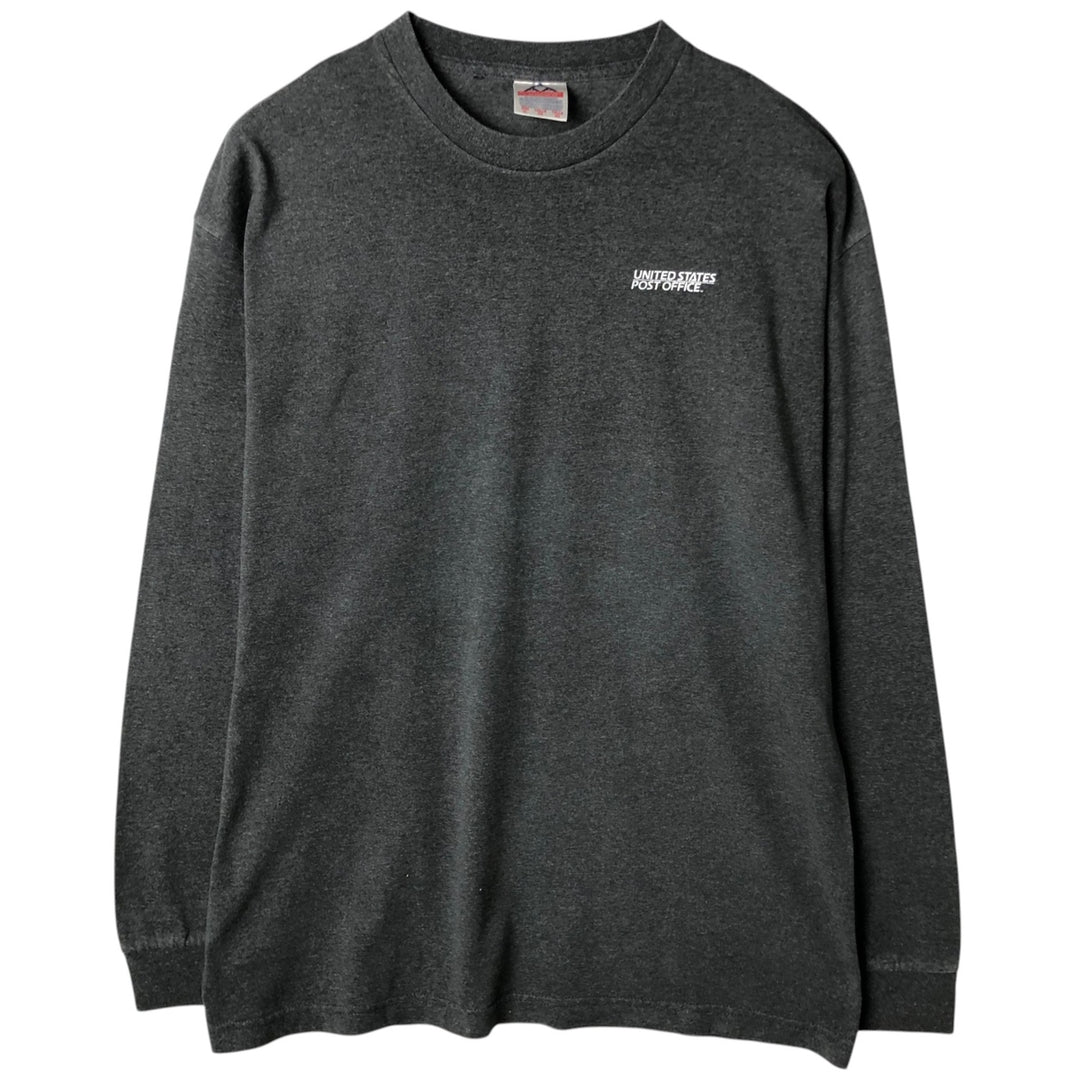 2000'S Alstyle Apparel and Activewear Long-Sleeve T-Shirt (Men's XL equivalent) cotton gray type Vintage Second Hand