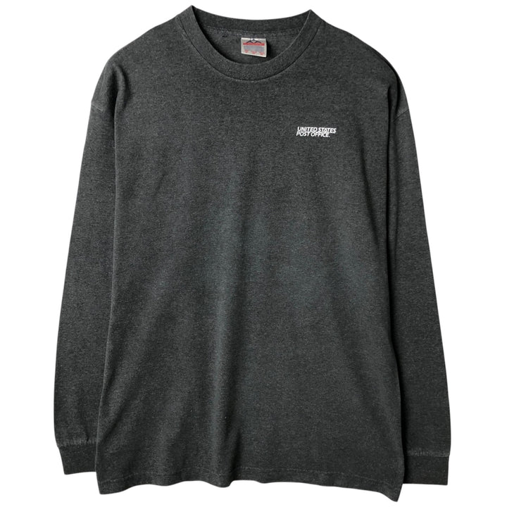 2000'S Alstyle Apparel and Activewear Long-Sleeve T-Shirt (Men's XL equivalent) cotton gray type Vintage Second Hand