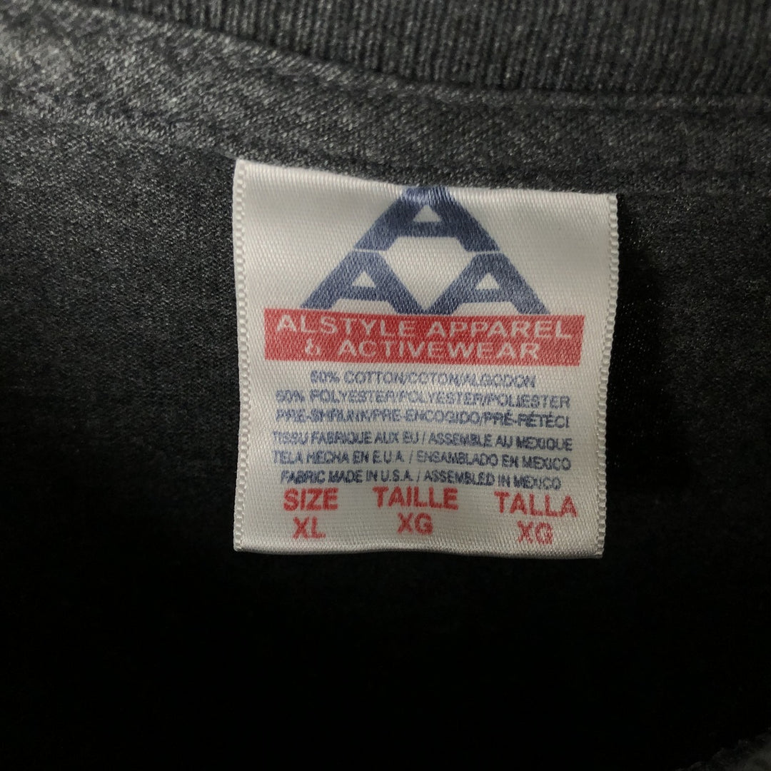 2000'S Alstyle Apparel and Activewear Long-Sleeve T-Shirt (Men's XL equivalent) cotton gray type Vintage Second Hand