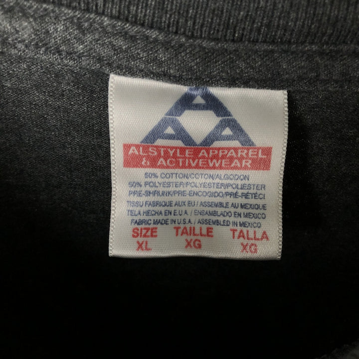 2000'S Alstyle Apparel and Activewear Long-Sleeve T-Shirt (Men's XL equivalent) cotton gray type Vintage Second Hand