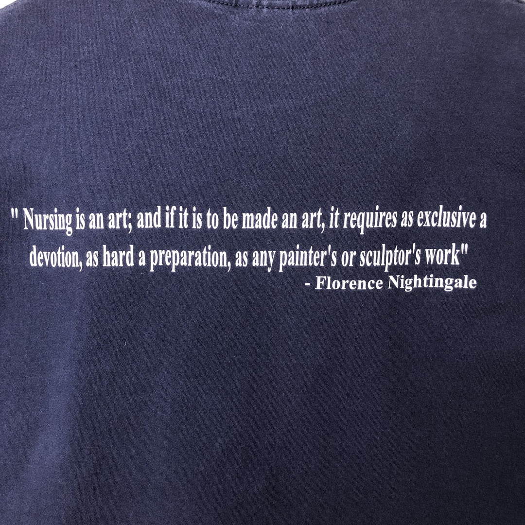 90s-era Delta PRO WEIGHT Message Long-Sleeve T-Shirt, Men's Size L (Equivalent), Vintage cotton navy blue type Vintage Second Hand