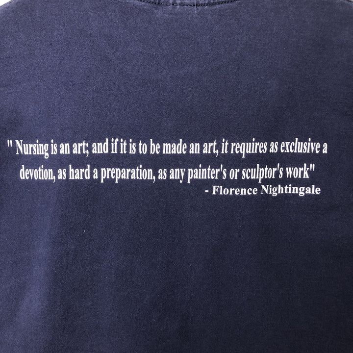 90s-era Delta PRO WEIGHT Message Long-Sleeve T-Shirt, Men's Size L (Equivalent), Vintage cotton navy blue type Vintage Second Hand