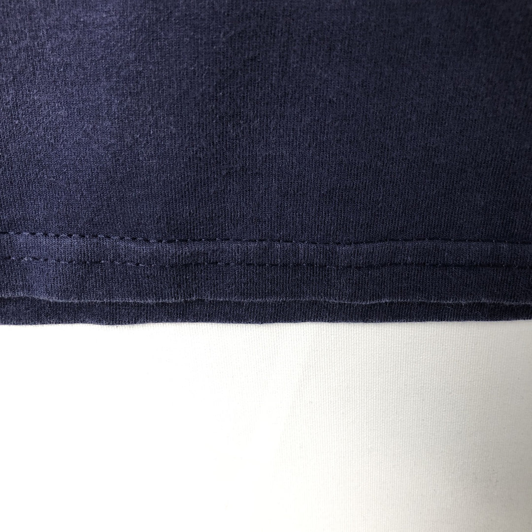 90s-era Delta PRO WEIGHT Message Long-Sleeve T-Shirt, Men's Size L (Equivalent), Vintage cotton navy blue type Vintage Second Hand