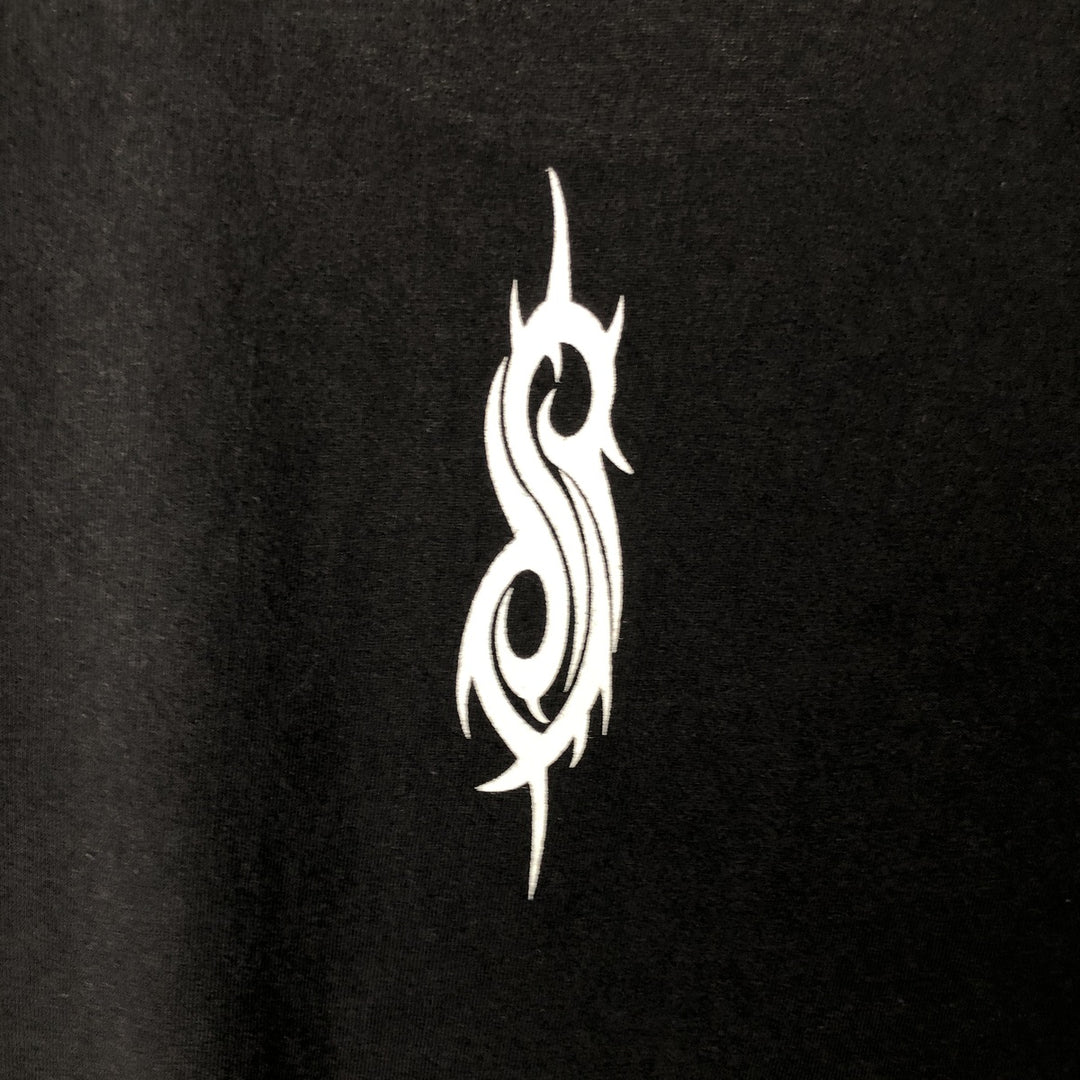 Slipknot Print Long-Sleeve Band T-Shirt (Band Tee, Made in the UK, Men's Size M) cotton black type Vintage Second Hand