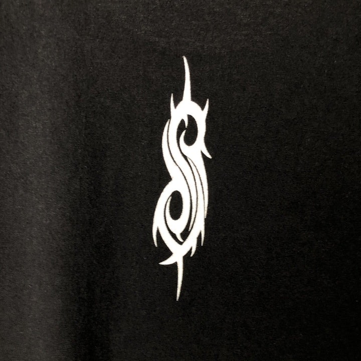 Slipknot Print Long-Sleeve Band T-Shirt (Band Tee, Made in the UK, Men's Size M) cotton black type Vintage Second Hand